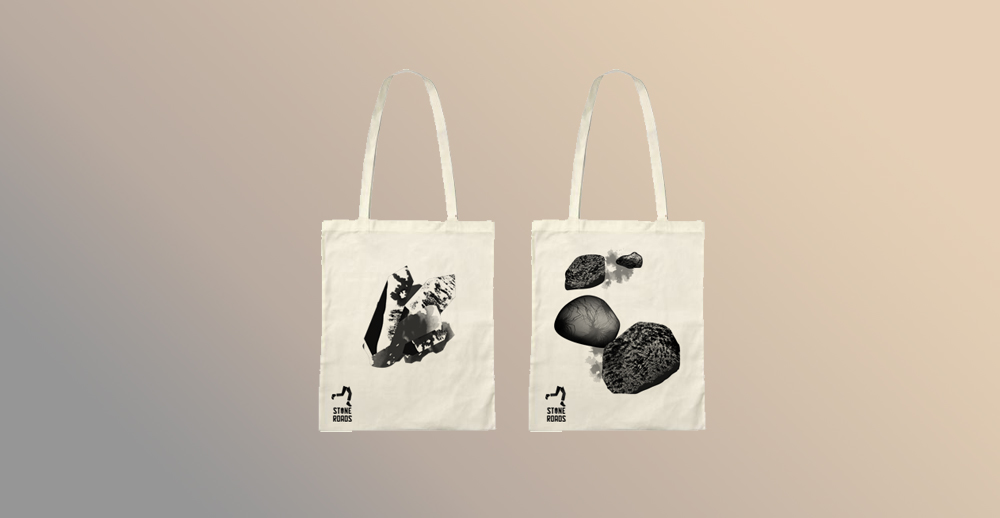 Stone roads tote bags